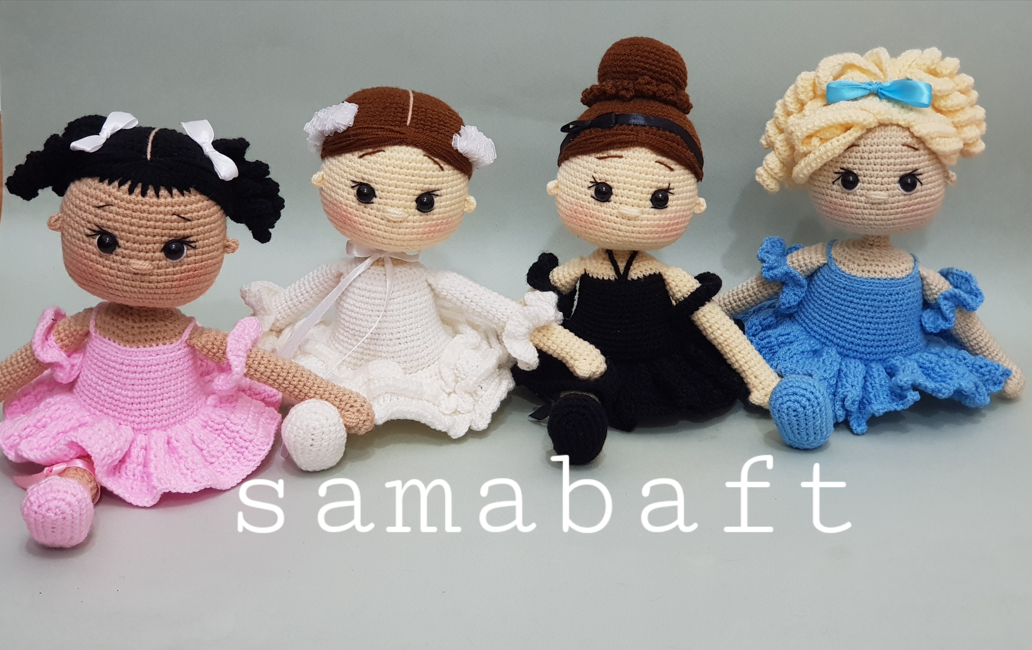 عروسک های دخترانه دستبافت دختر باله های زیبا دستبافت