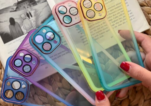 قاب موبایل آیفون یخ در بهشت دورنگ شفاف محافظ لنزدار